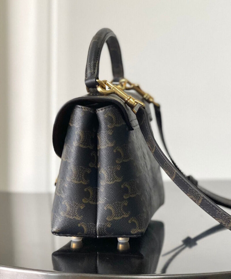 Celine Teen Nino Bag In Triomphe Canvas Coffee